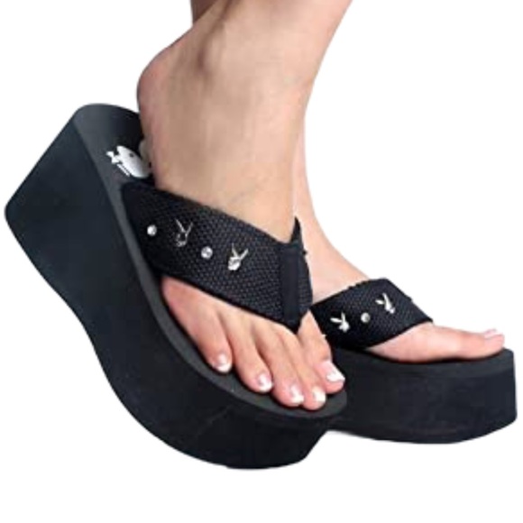 playboy platform sandals